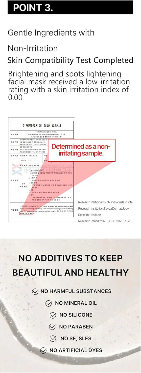 Brightening & Even Tone Facial Mask with Niacinamide - Visibly Radiant Complexion Daily Gentle Care for All Skin Types Korean Skincare 5 Sheets Per Box, 30g Each - Image 7