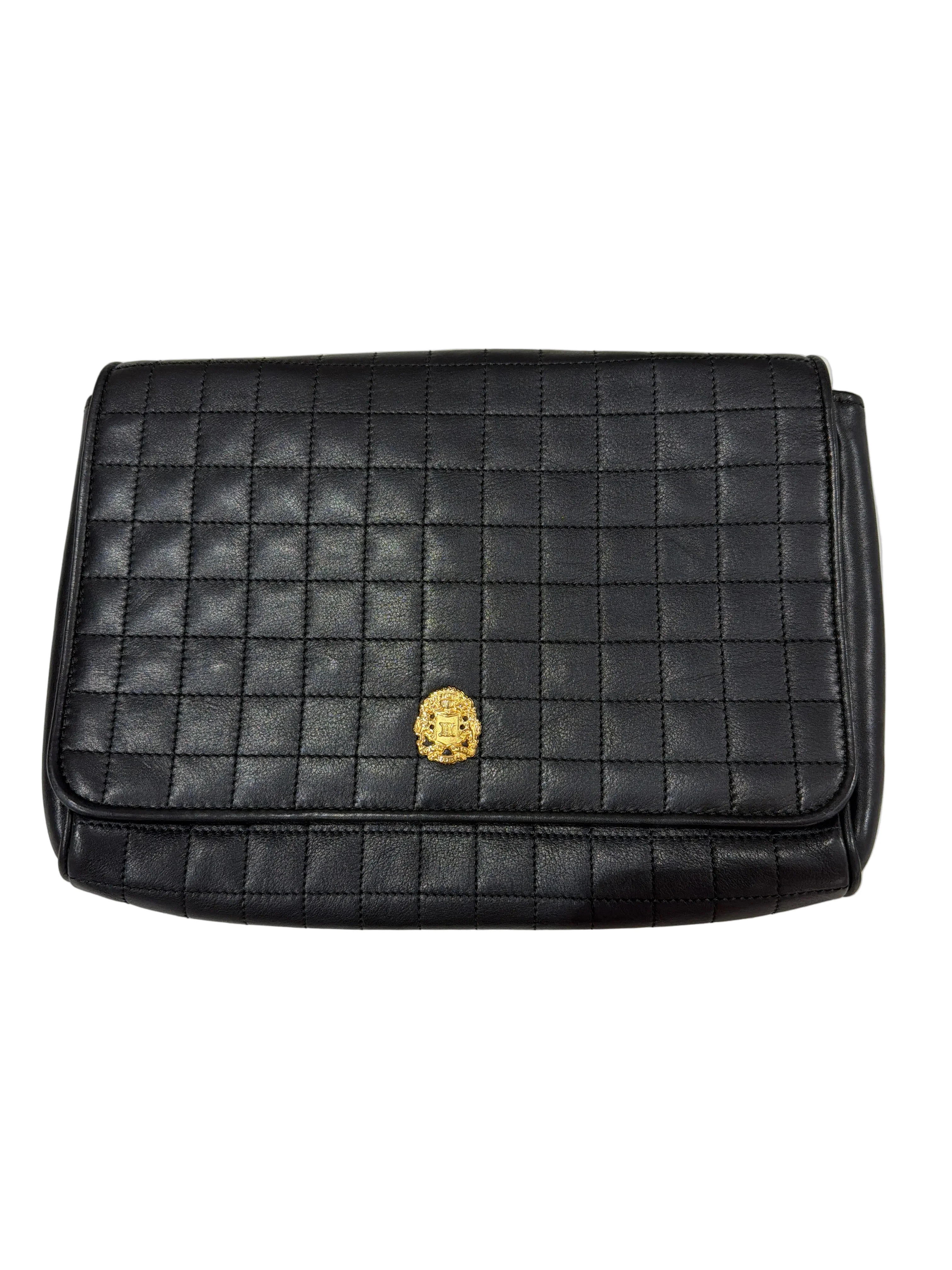Celine | Black Quilted Leather Crossbody Bag (Good Condition) - Cons