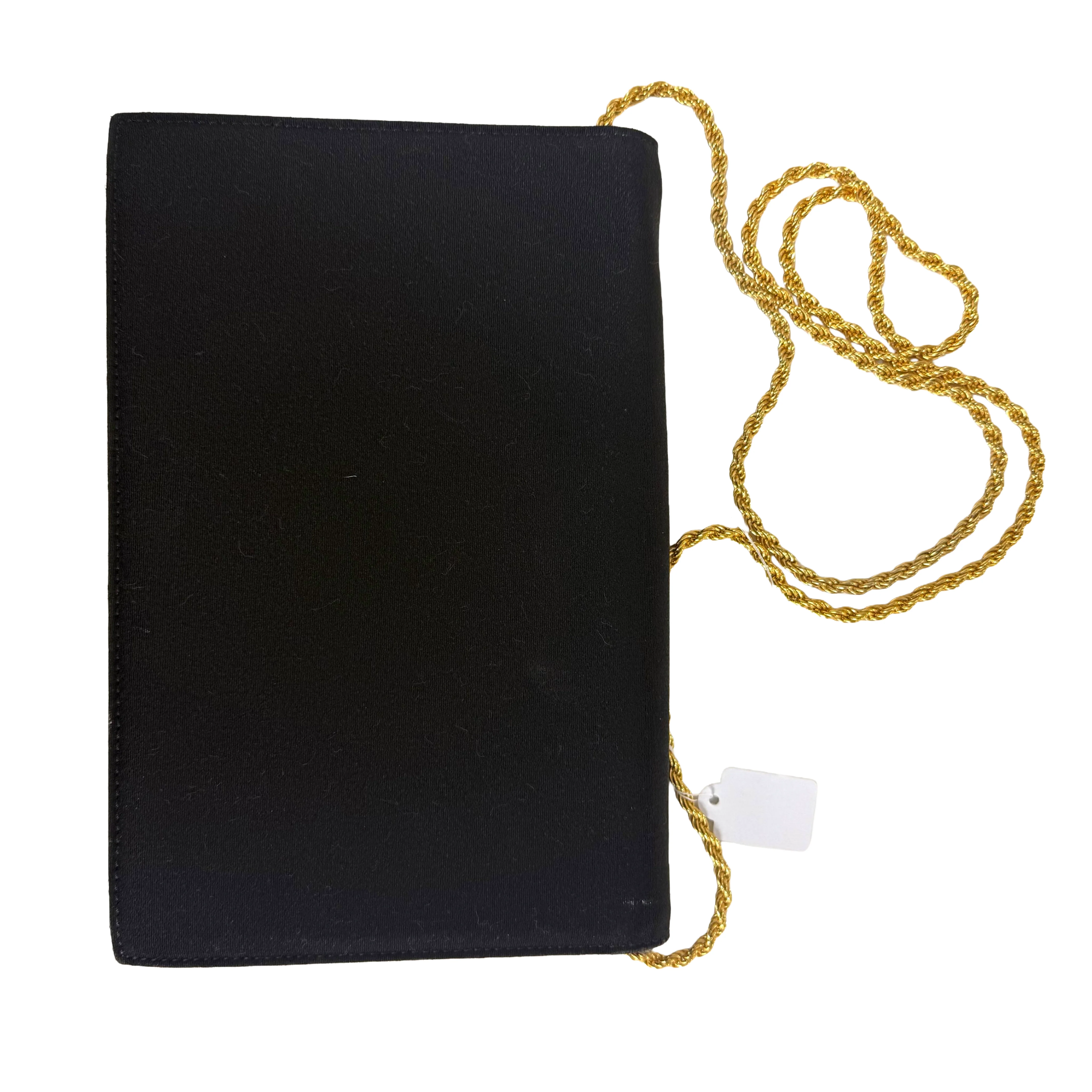 Celine | Chain Shoulder Bag – Black Fabric & Gold Hardware (Excellent Condition) - Image 4