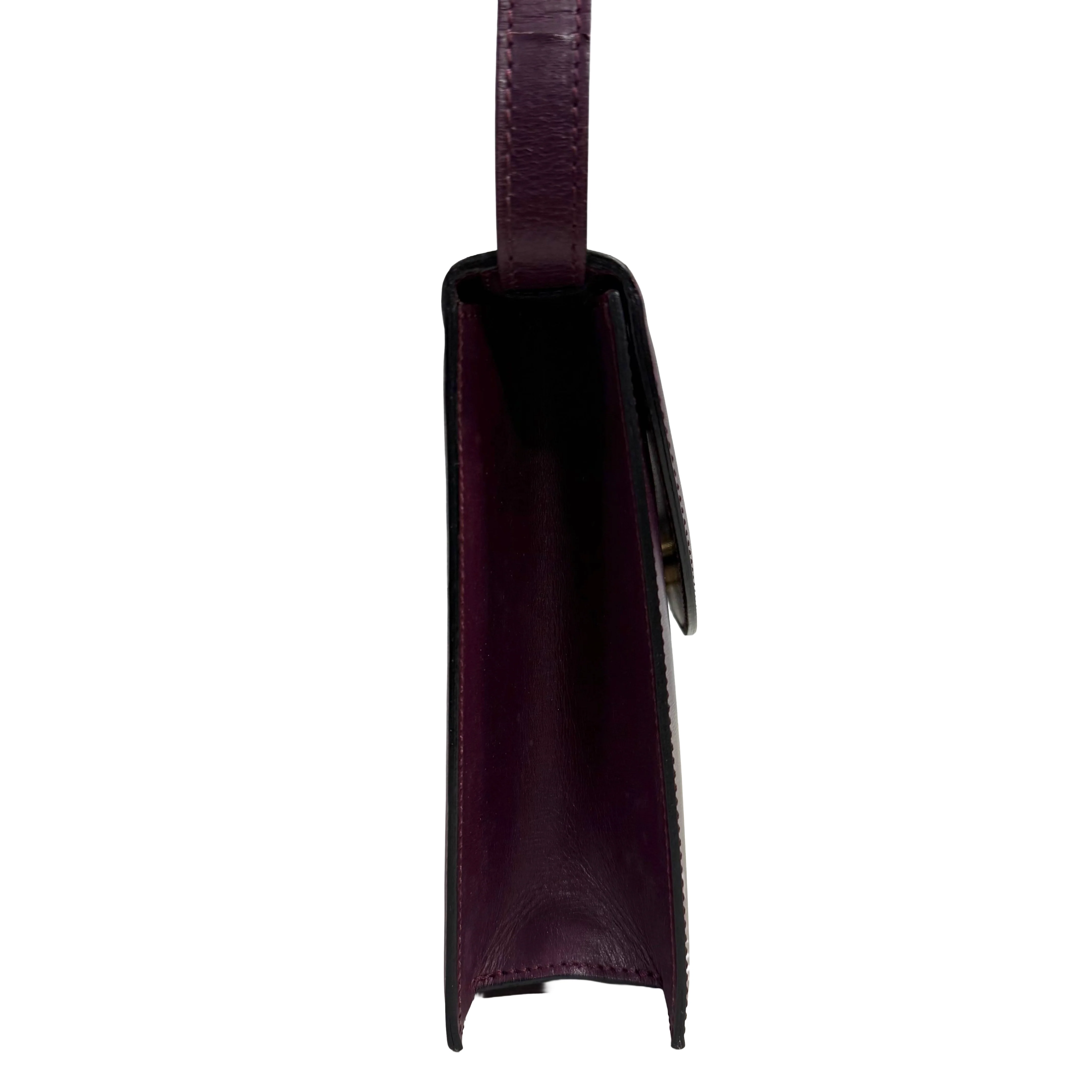 Céline | Structured Shoulder Bag – Burgundy Leather (Excellent Condition) - Image 6
