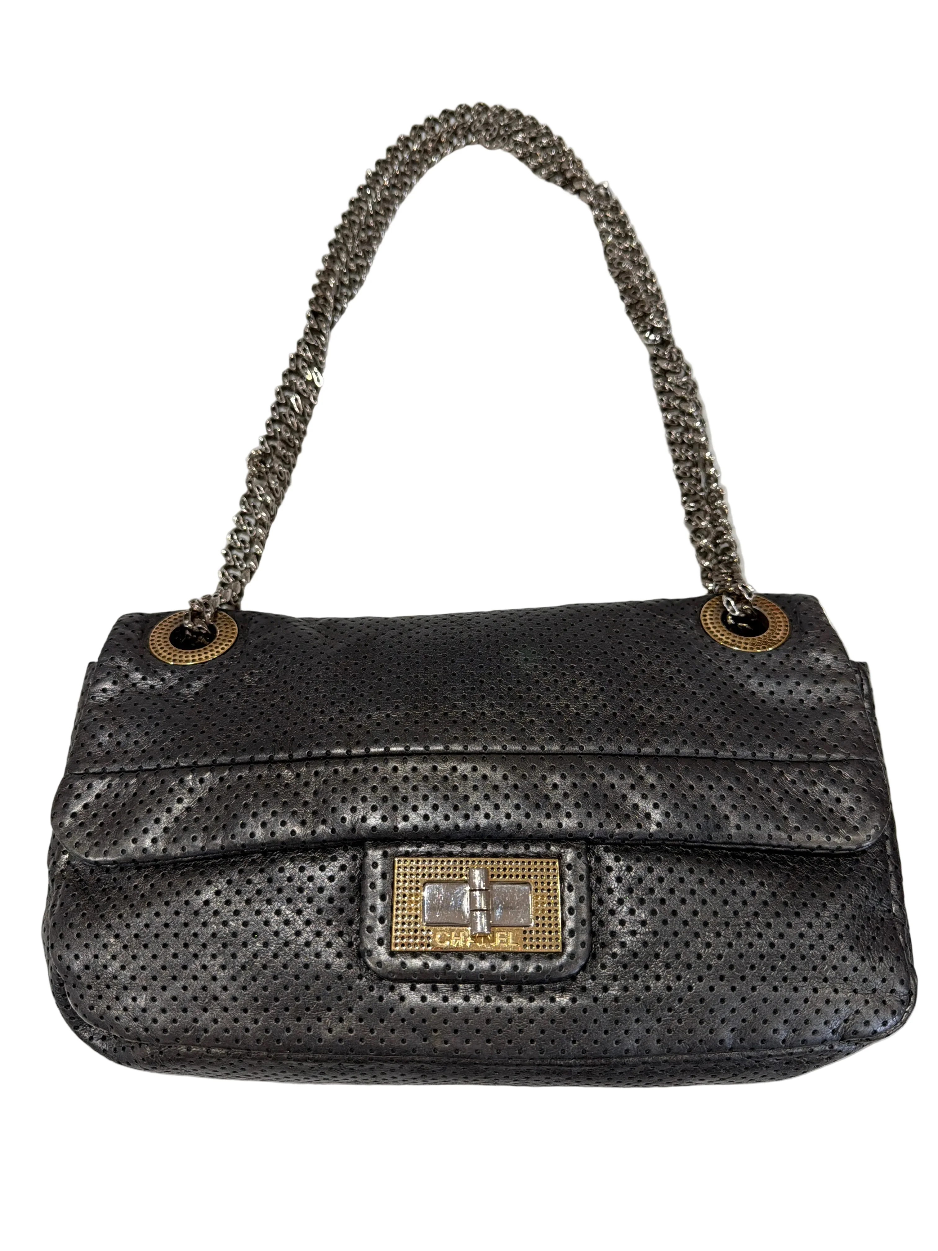 Chanel | 2.55 Perforated Silver - Cons