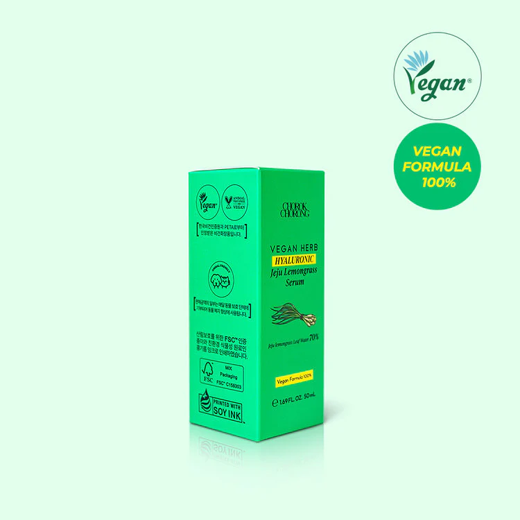 CHOROK CHORONG VEGAN HERB HYALURONIC JEJU LEMONGRASS SERUM 50ml - Image 4