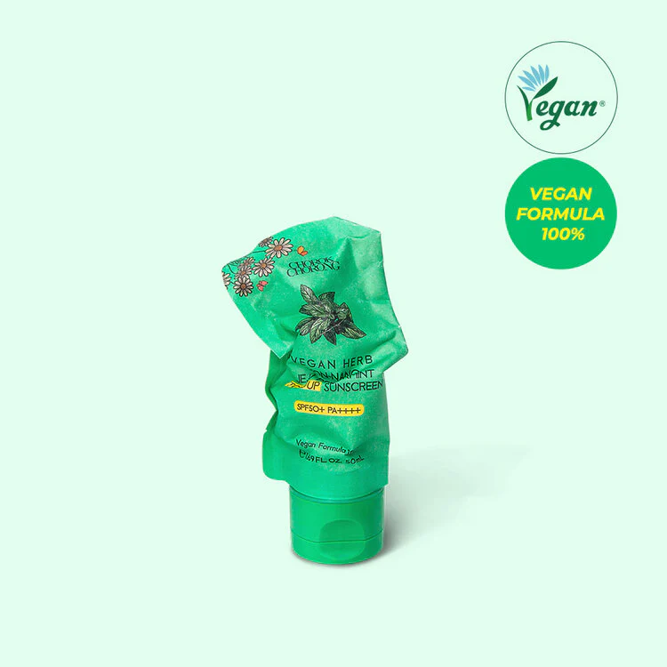 CHOROK CHORONG VEGAN HERB NON-NANO JEJU PEPPERMINT TONE-UP SUNSCREEN (SPF50+ PA++++) - Image 4