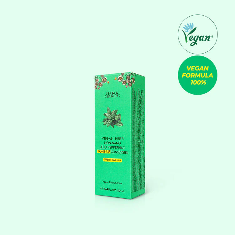 CHOROK CHORONG VEGAN HERB NON-NANO JEJU PEPPERMINT TONE-UP SUNSCREEN (SPF50+ PA++++) - Image 5