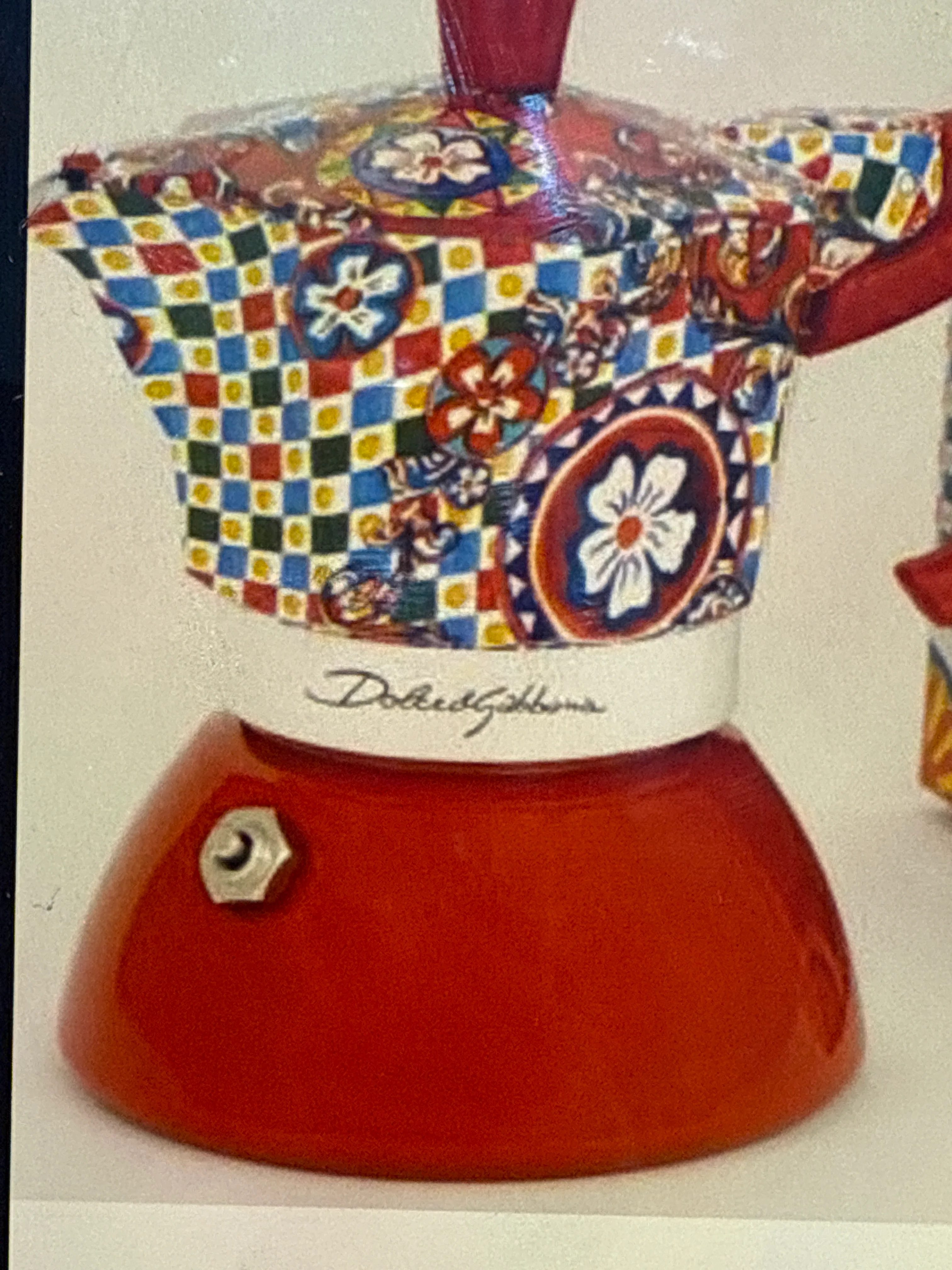 D&G induction 4 cup red - 2 coffee tins red