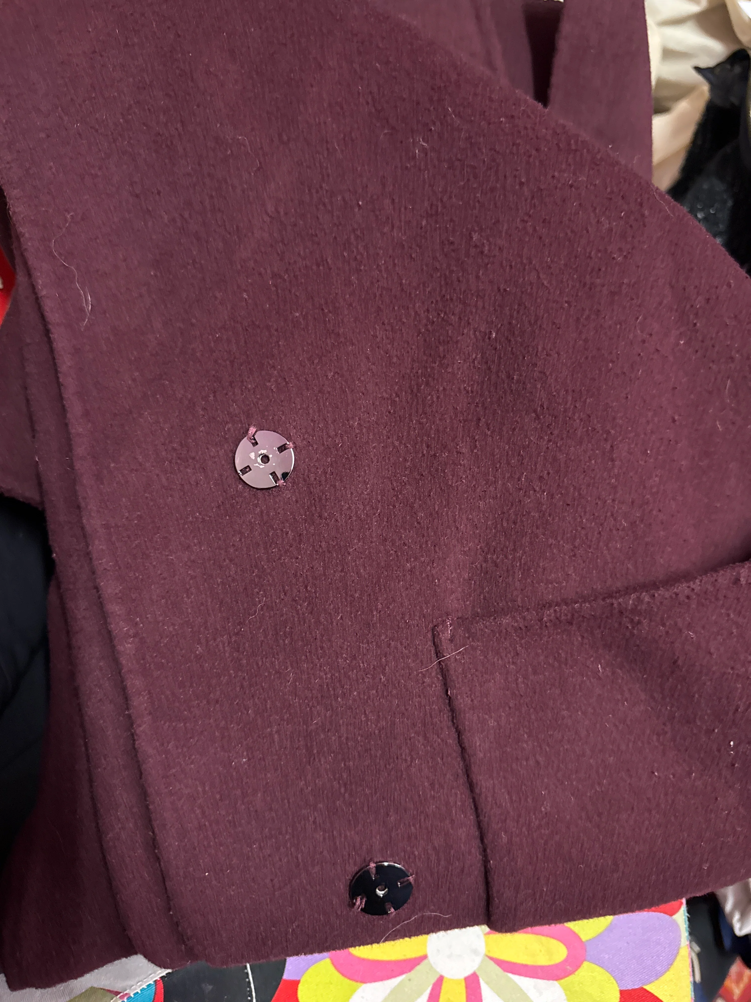 Dean burgundy coat