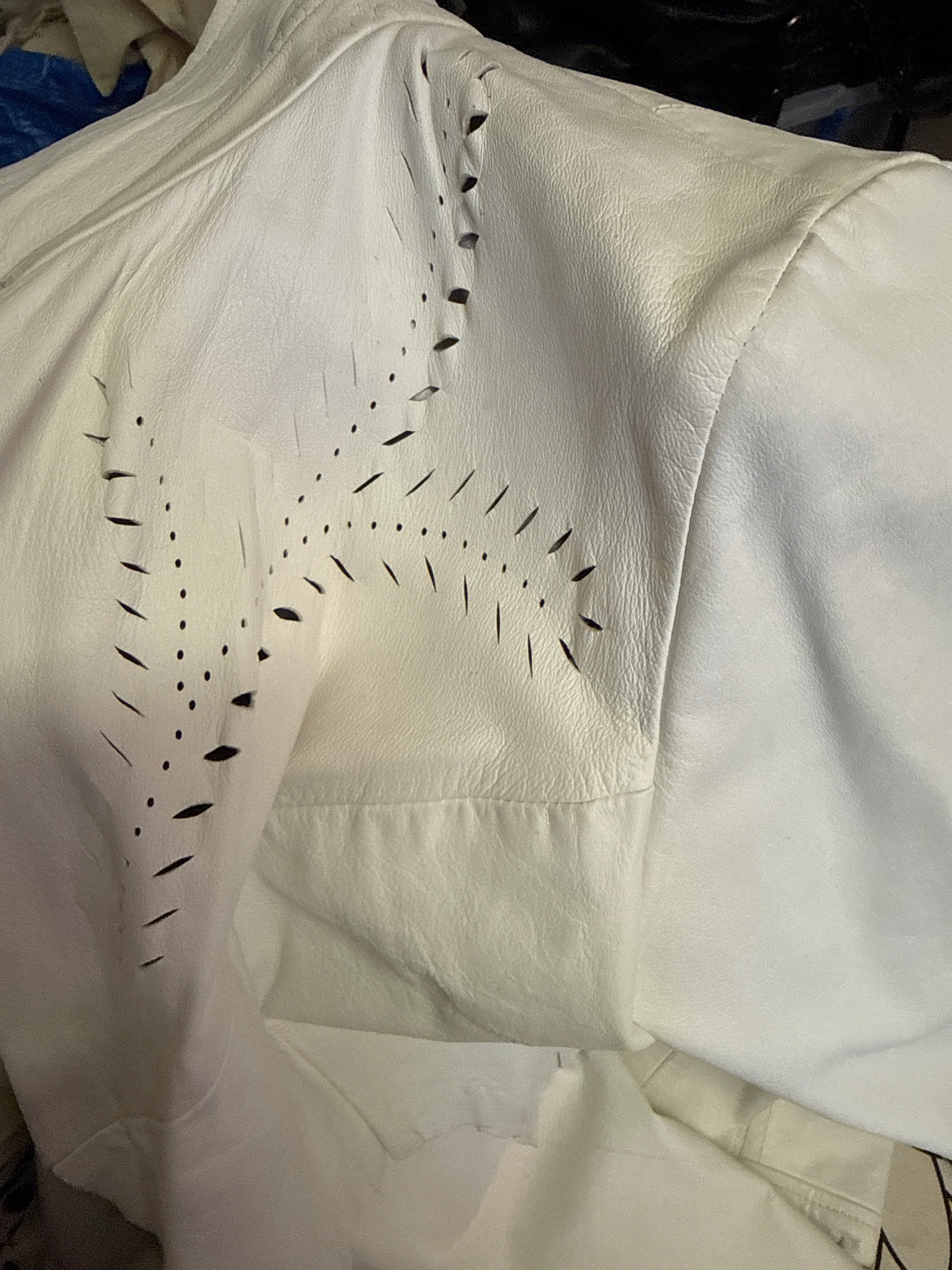Dean - white leather jacket