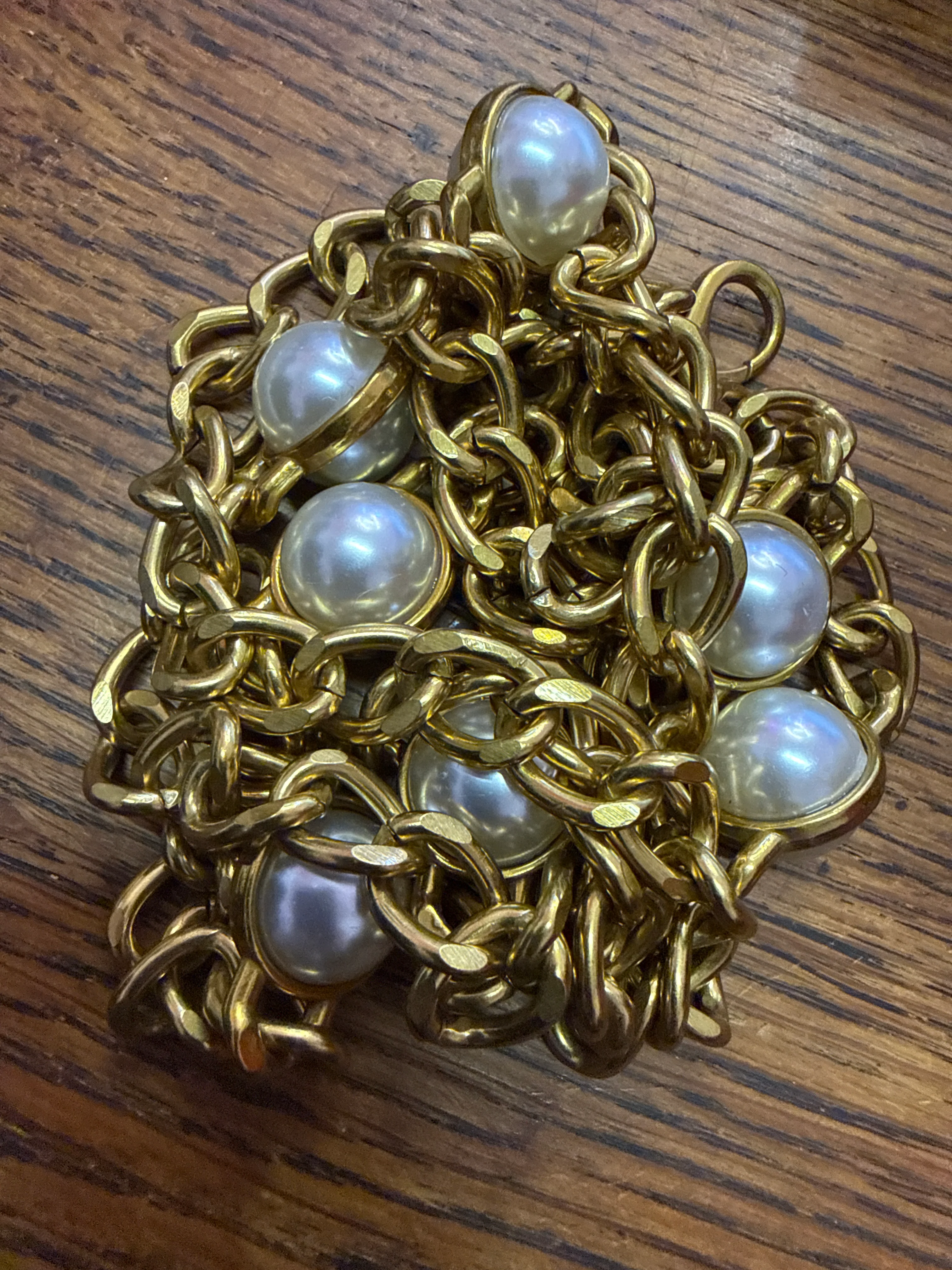 Deans - Pearl gold  chain belt