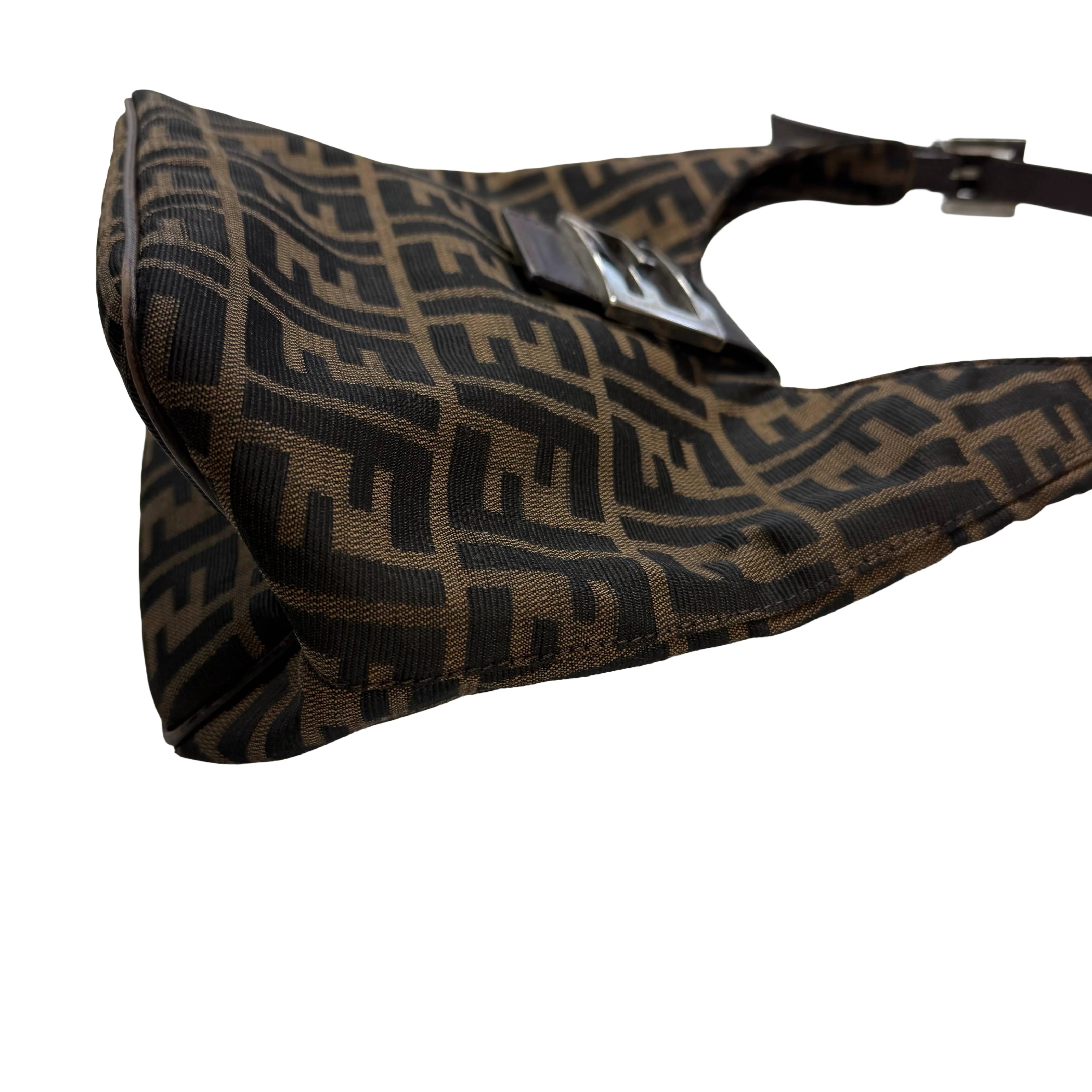 Fendi | Vintage Zucca Canvas Baguette Shoulder Bag – Brown (Good Condition) - Image 4