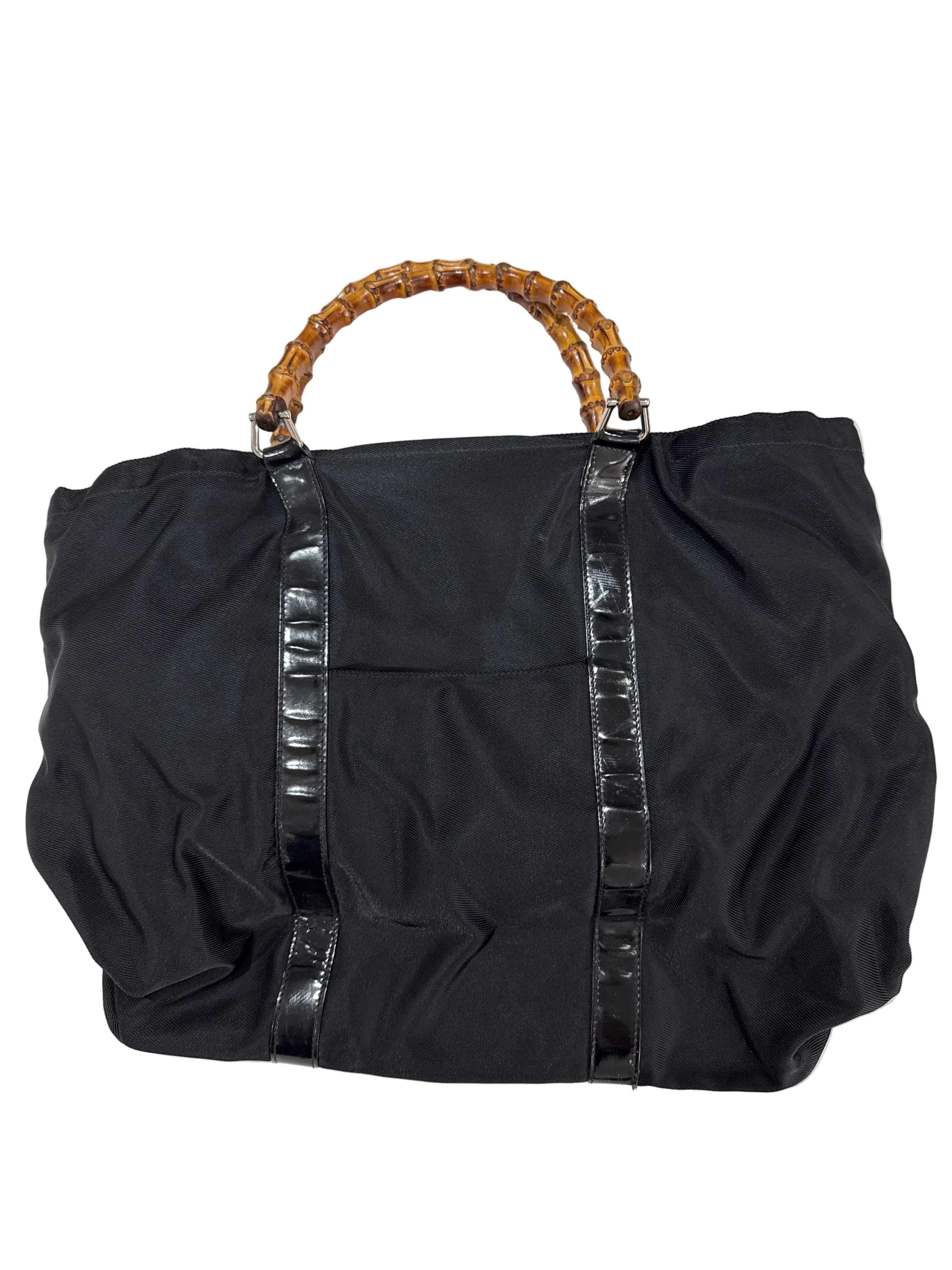 Gucci | Bamboo Black Shopper Tote - Cons