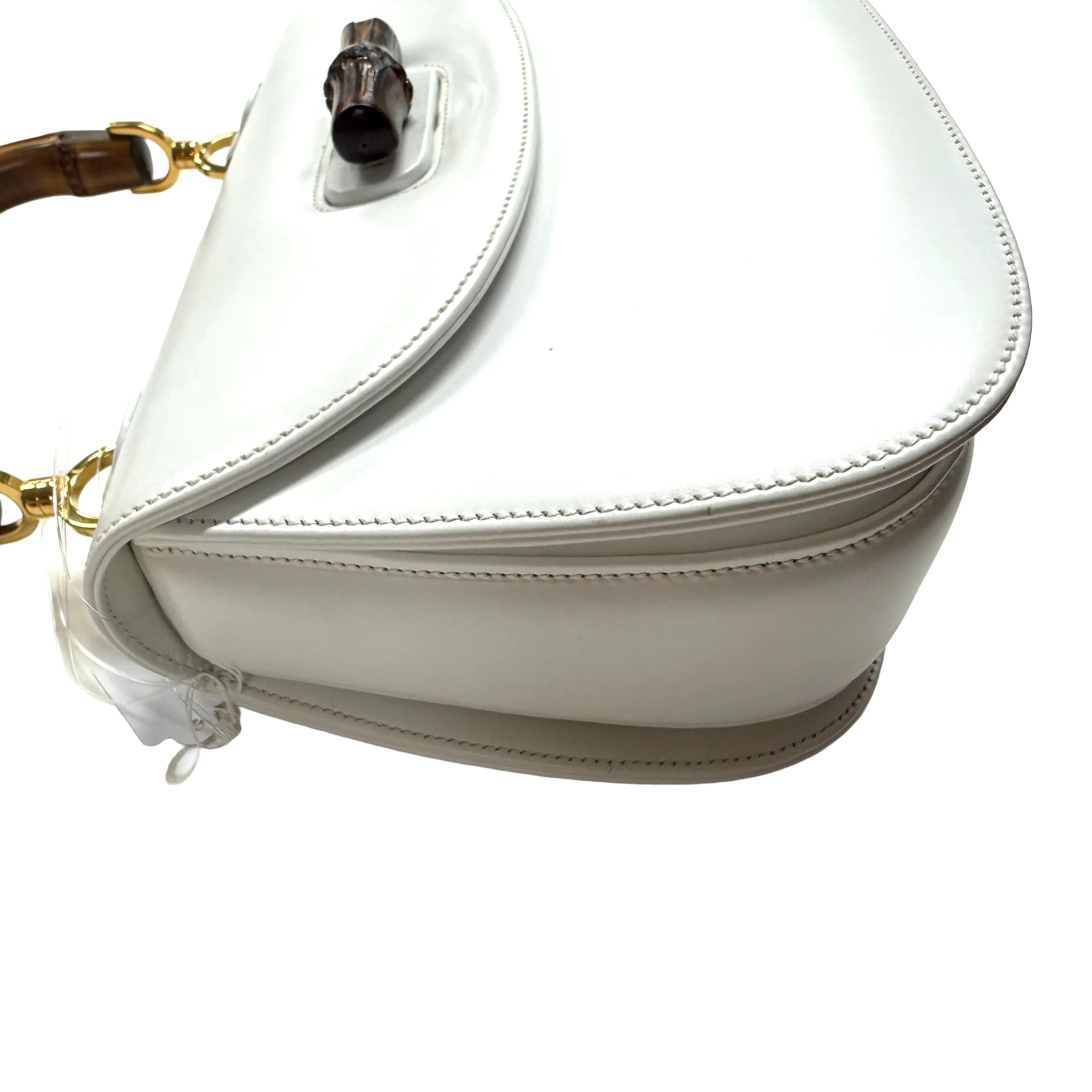 Gucci | Medium Bamboo 1947 Top Handle Bag – White Leather (Excellent Condition) - Image 3