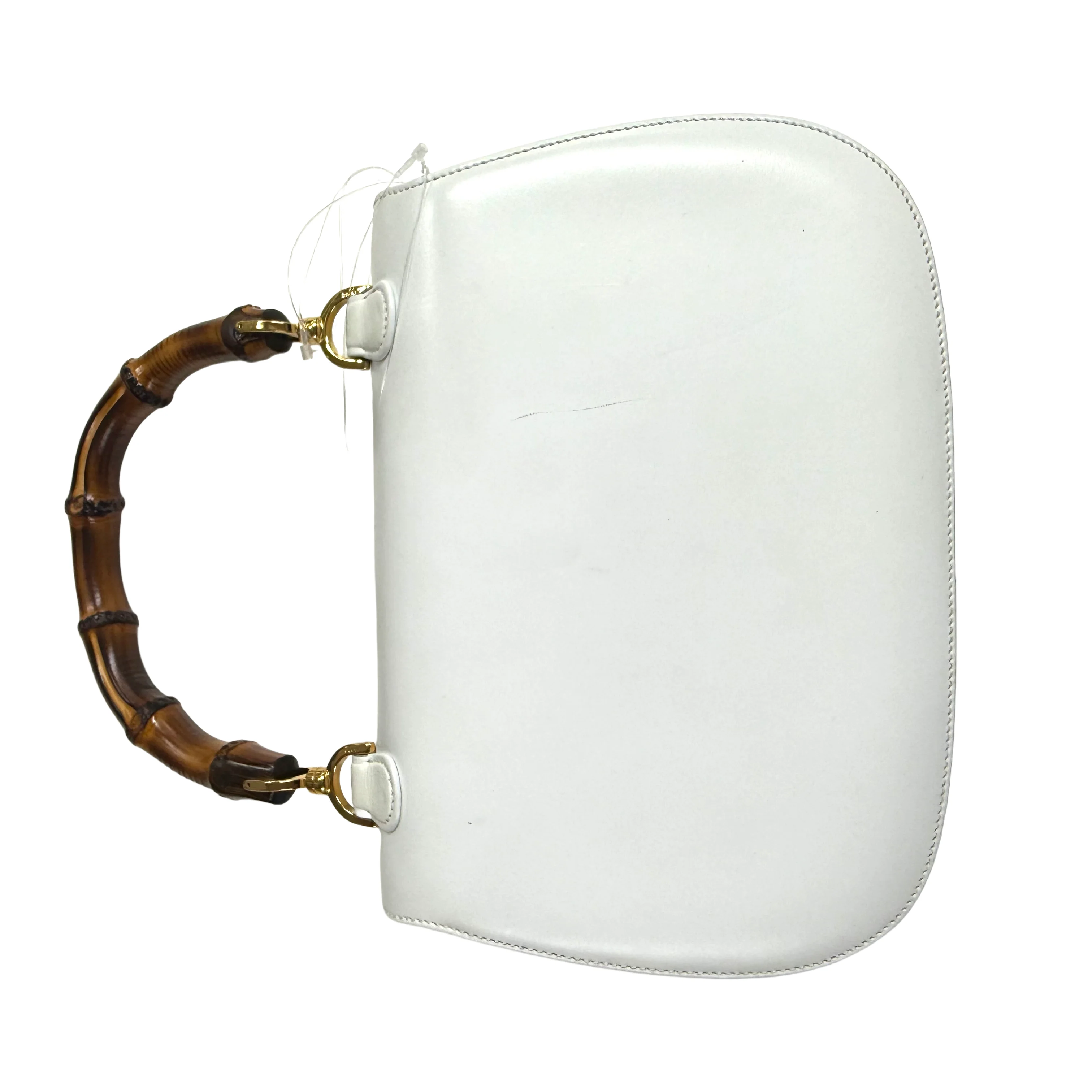Gucci | Medium Bamboo 1947 Top Handle Bag – White Leather (Excellent Condition) - Image 4