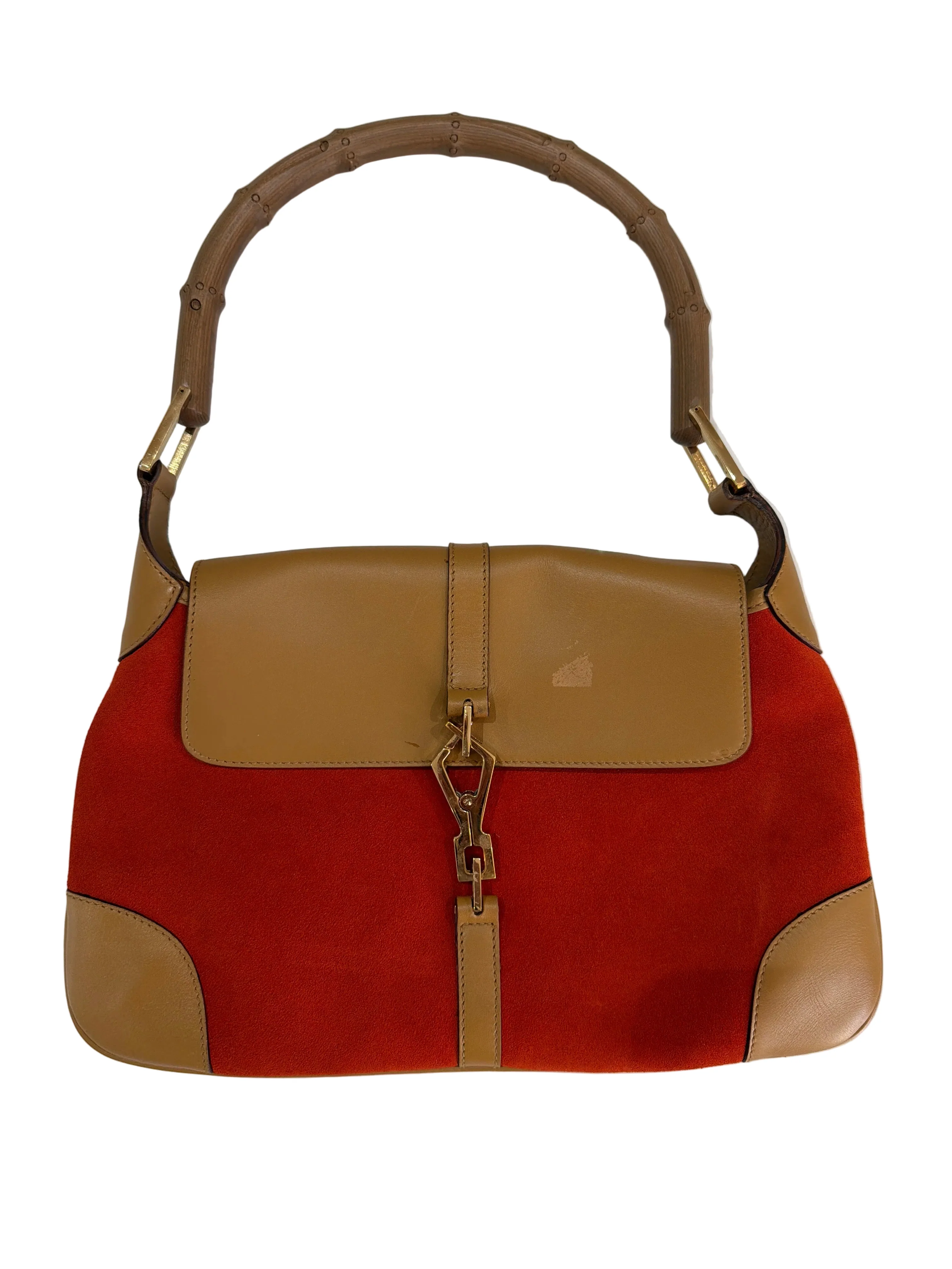 Gucci | Orange Suede Jackie Shoulder Bag - Cons