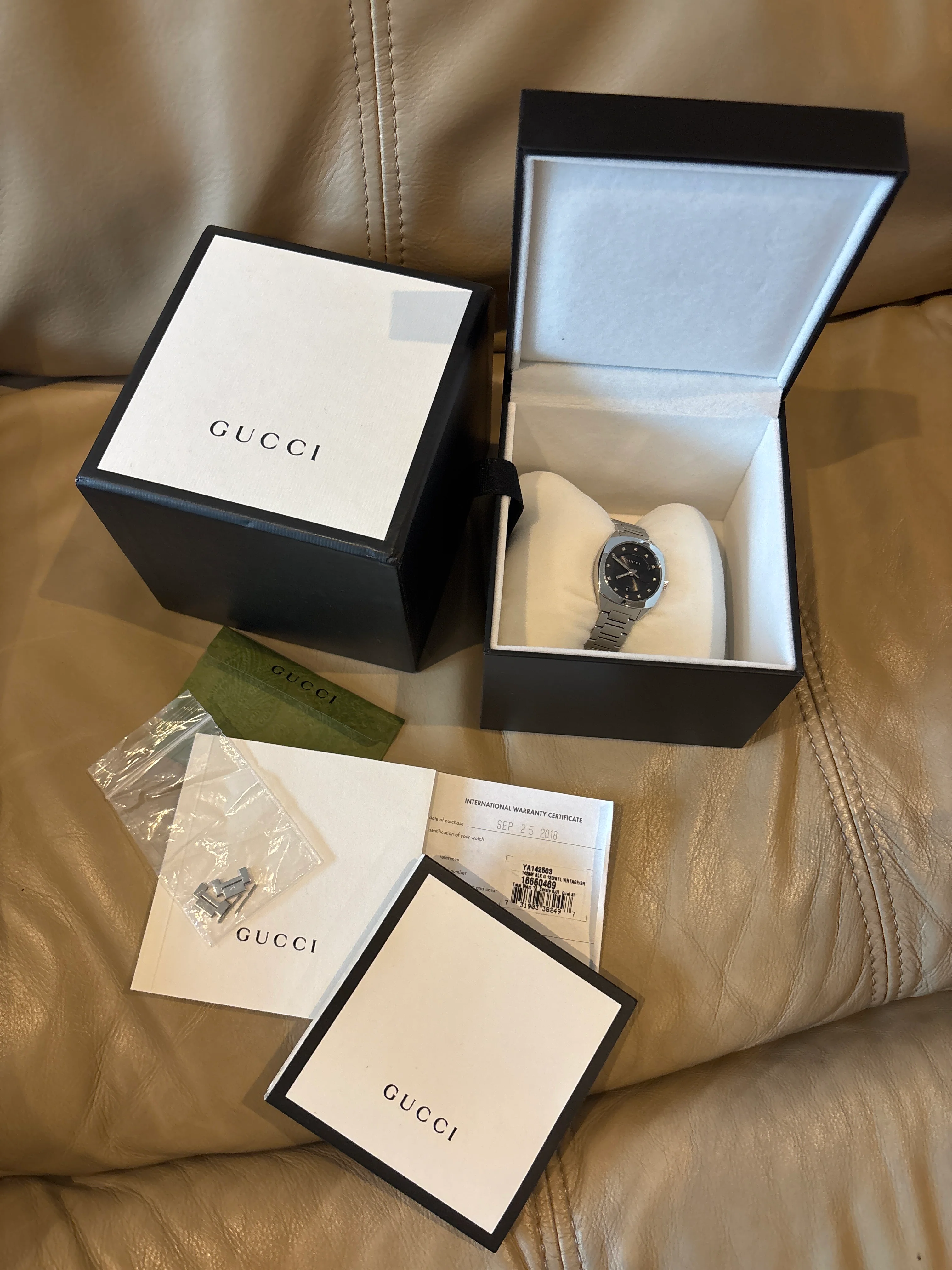 Gucci Stainless Watch with Diamonds