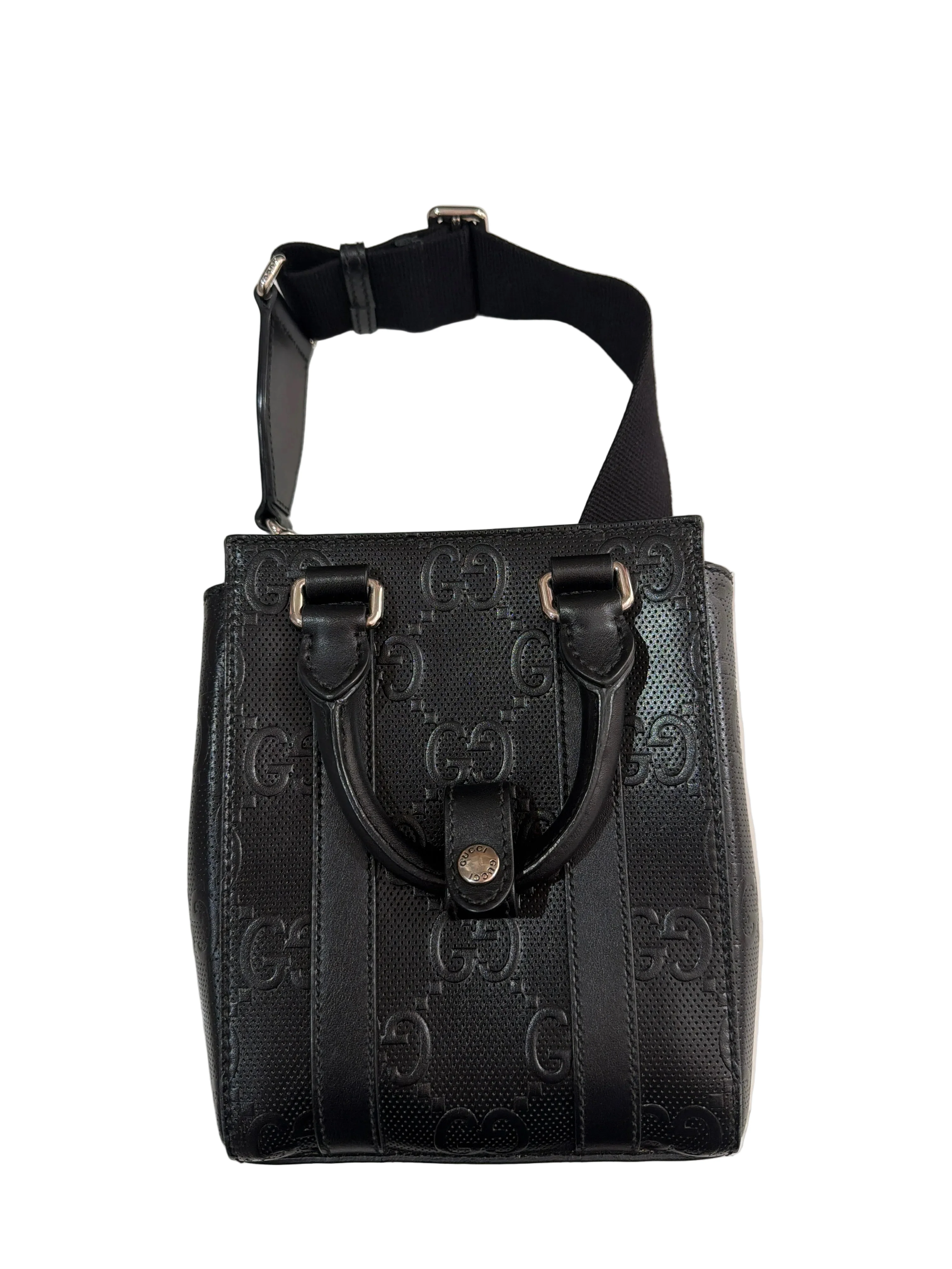 Gucci | Vertical GG Embossed Leather Mini Tote Bag