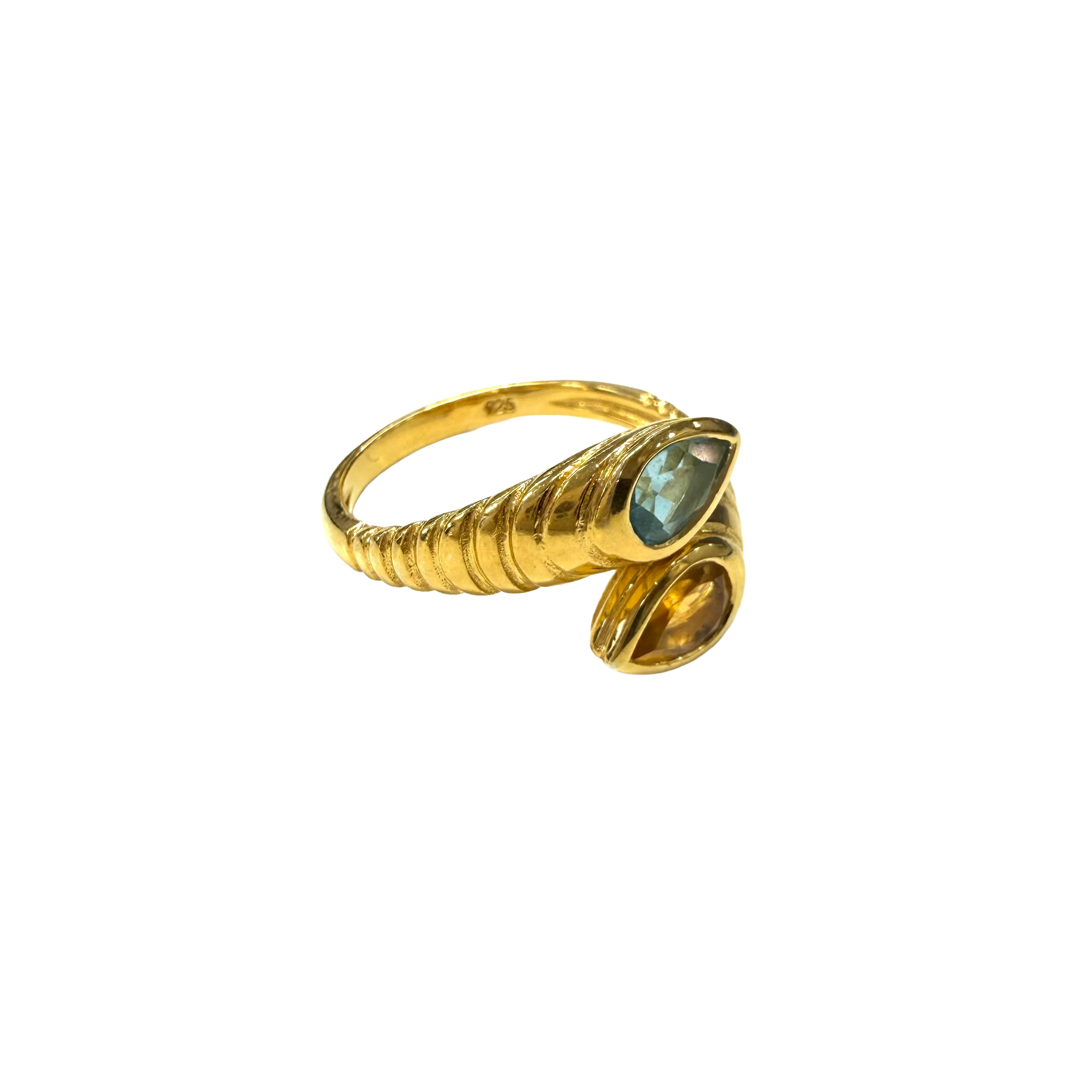 Hawkeye Vintage | Citrine & Topaz Ring