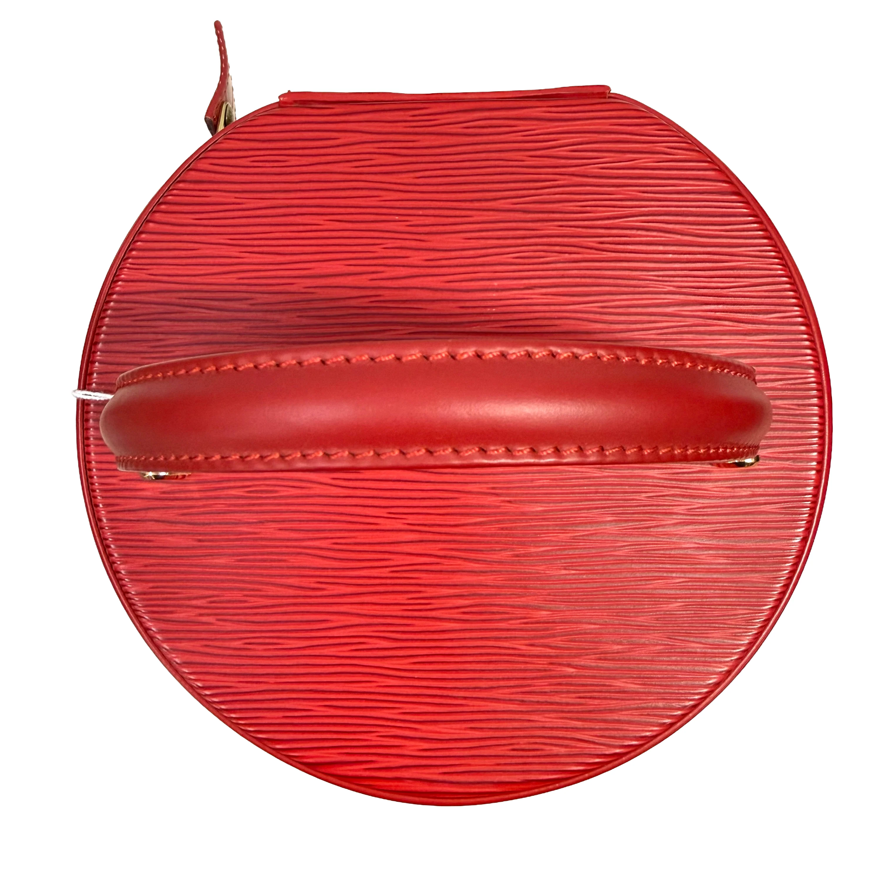 Louis Vuitton | Epi Leather Cannes Vanity Bag – Red with Gold Hardware (Pristine Condition) - Image 5