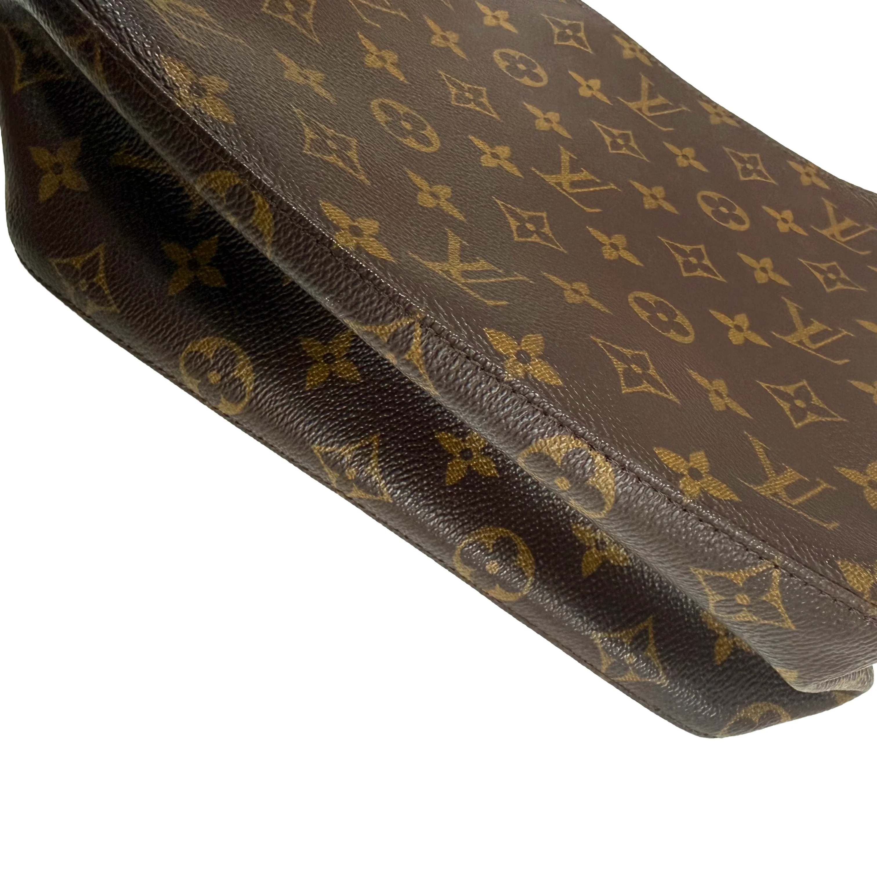 Louis Vuitton | Looping MM Monogram Shoulder Bag – Brown Canvas & Vachetta Leather (Excellent Condition) - Image 4