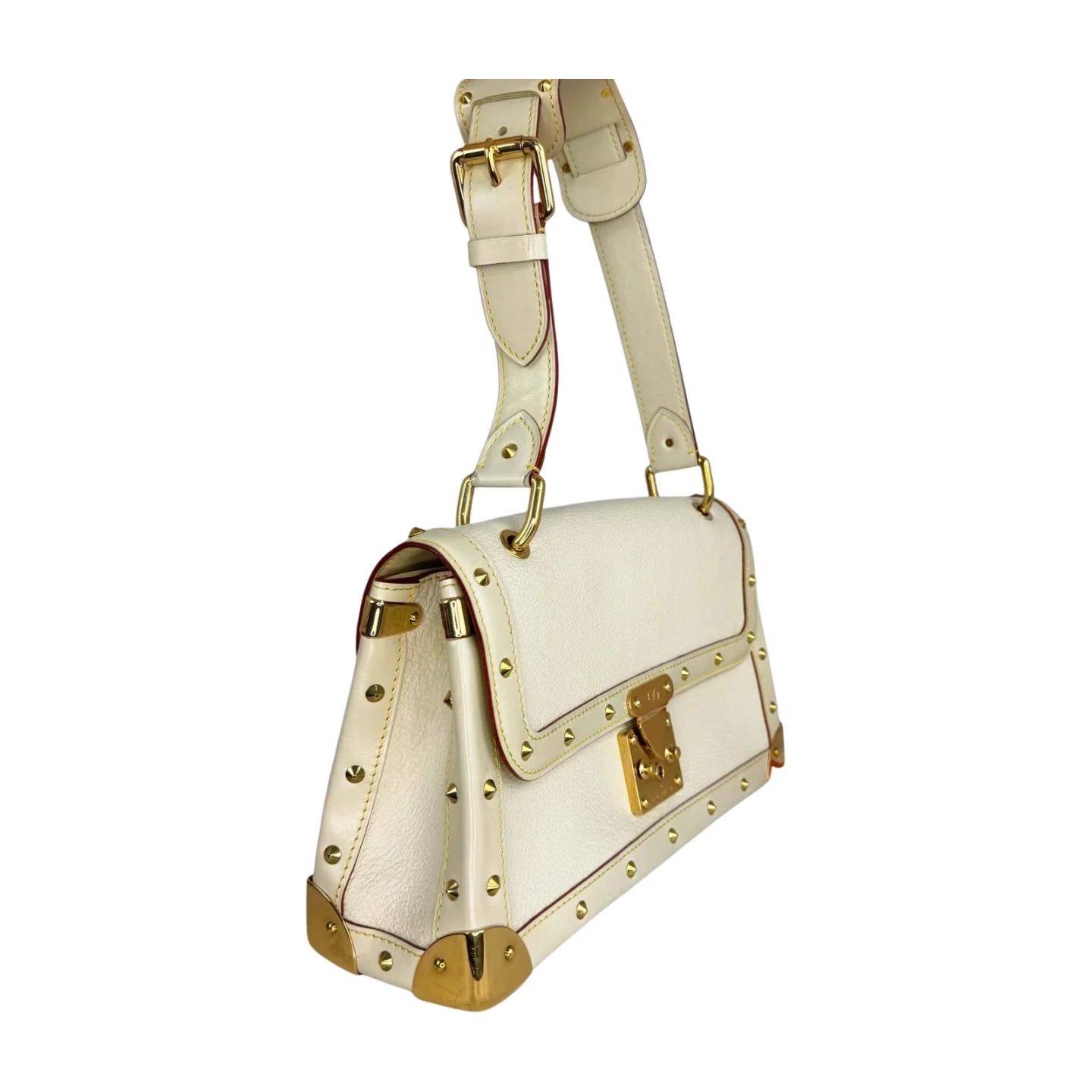 Louis Vuitton | Cream Gold Studded Bag (Excellent Condition) - Image 3
