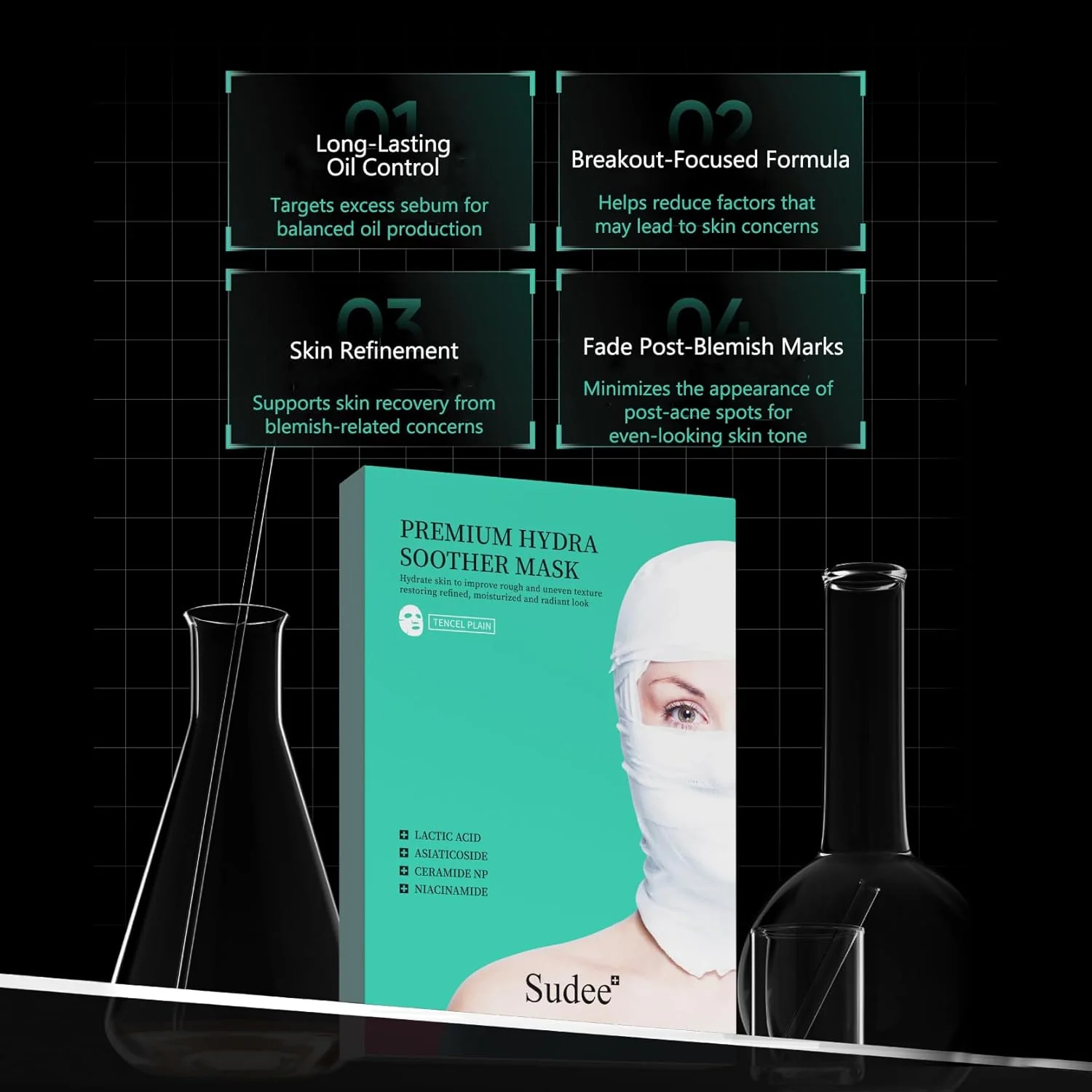 Premium Hydra Soother Mask - Pore Care with AHA & PHA, Balances Dry & Oily Skin, Gentle Exfoliation for Refined Texture, Skin Irritation Tested Korean Skincare - Image 3
