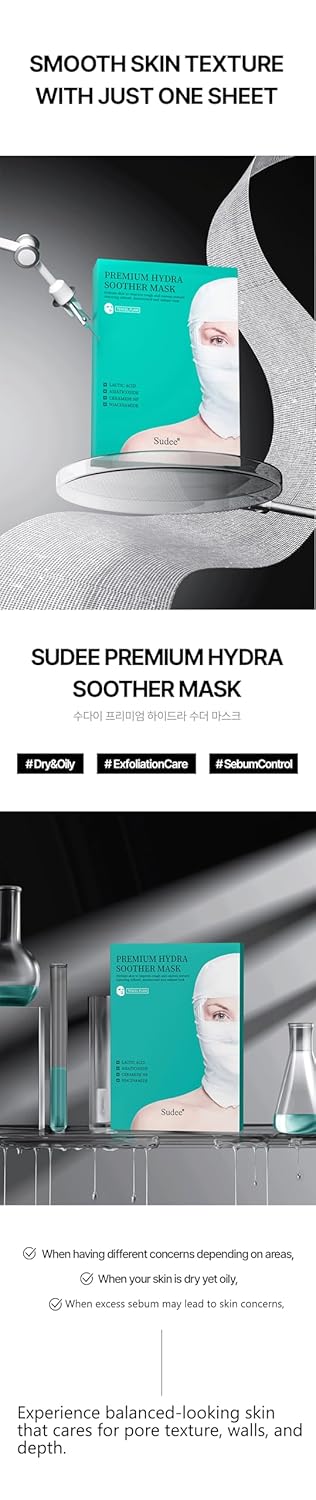 Premium Hydra Soother Mask - Pore Care with AHA & PHA, Balances Dry & Oily Skin, Gentle Exfoliation for Refined Texture, Skin Irritation Tested Korean Skincare - Image 9