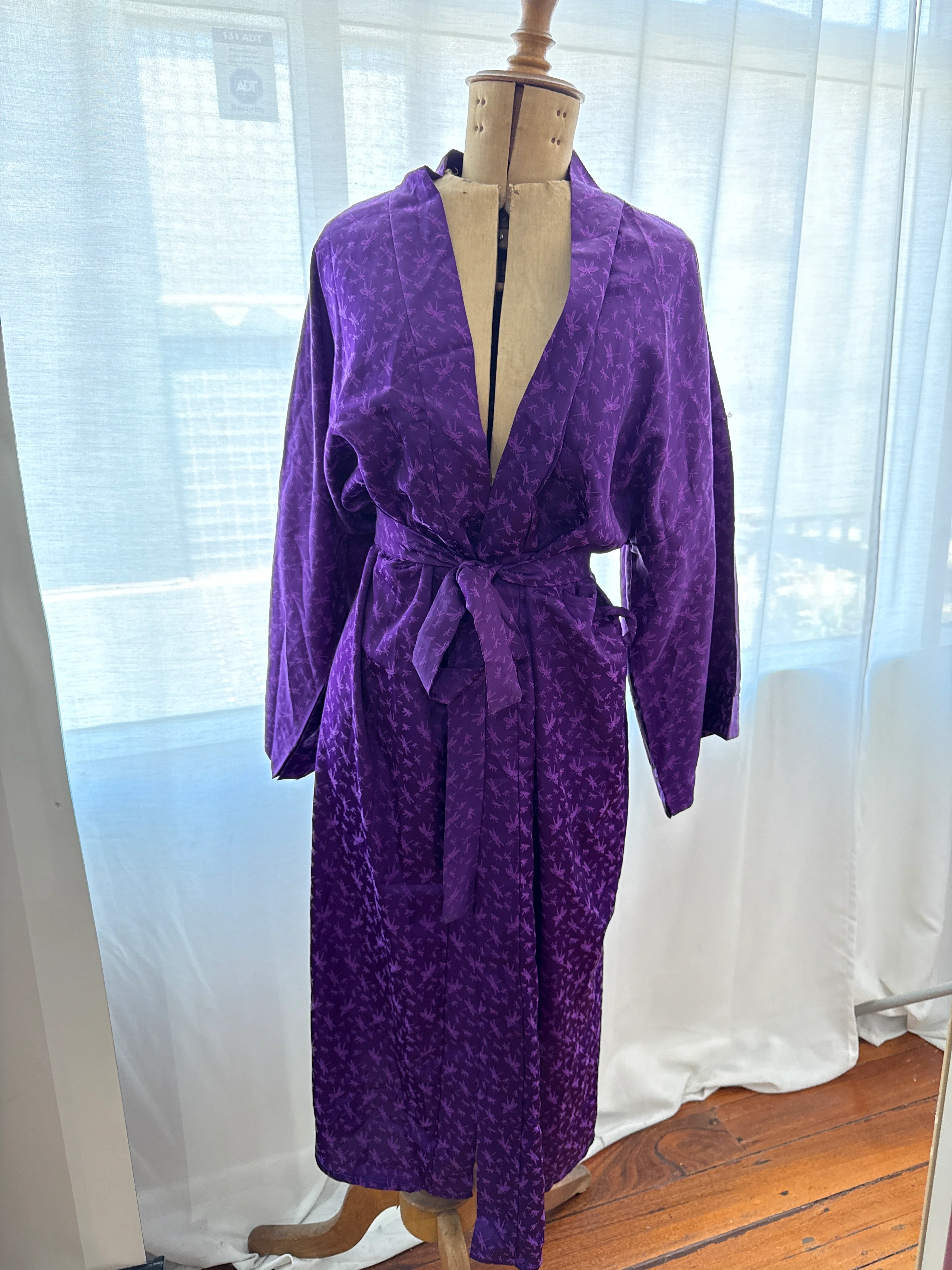 Purple silk robe