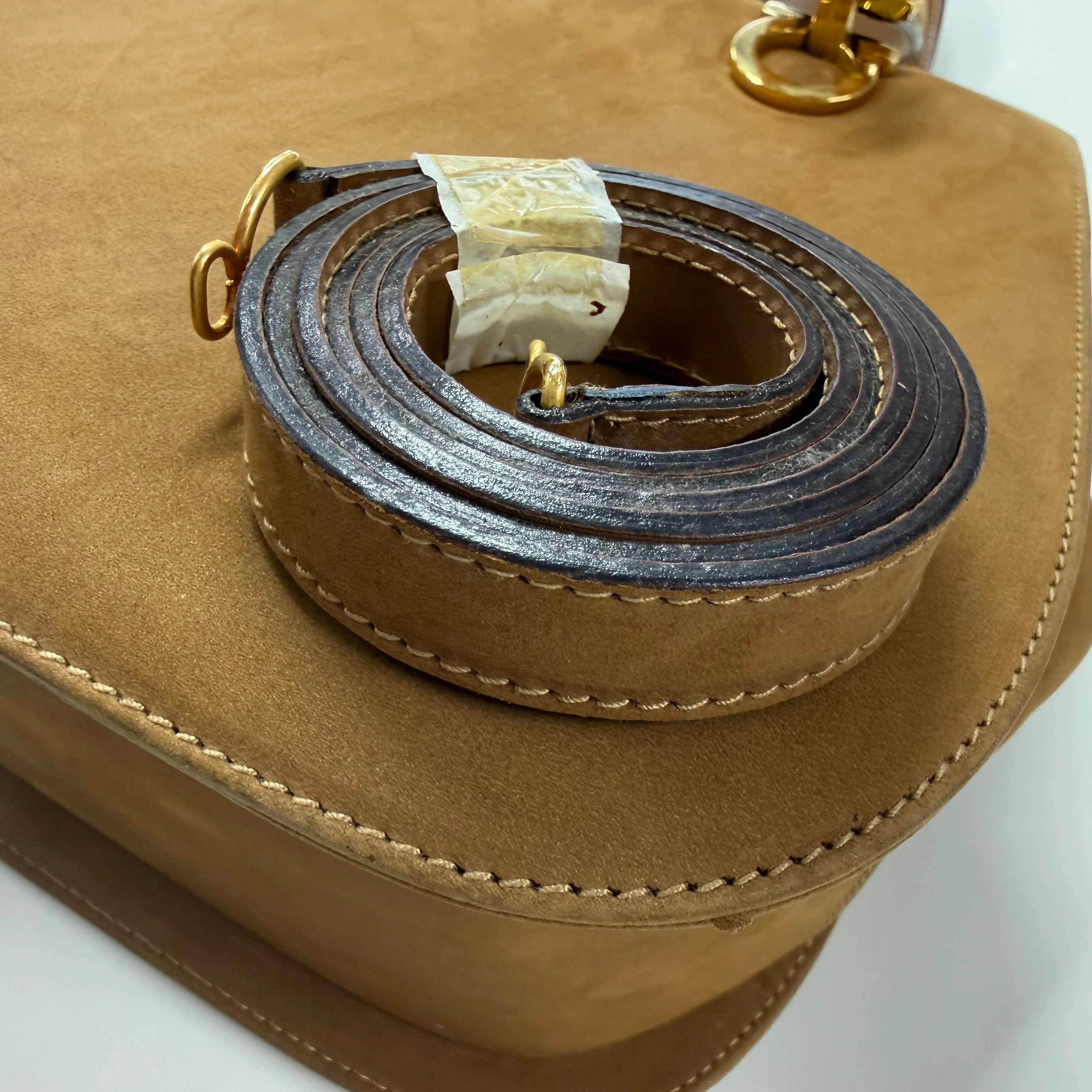 Salvatore Ferragamo | Vintage Gancini Leather Top Handle Bag – Tan (Good Condition) - Image 7
