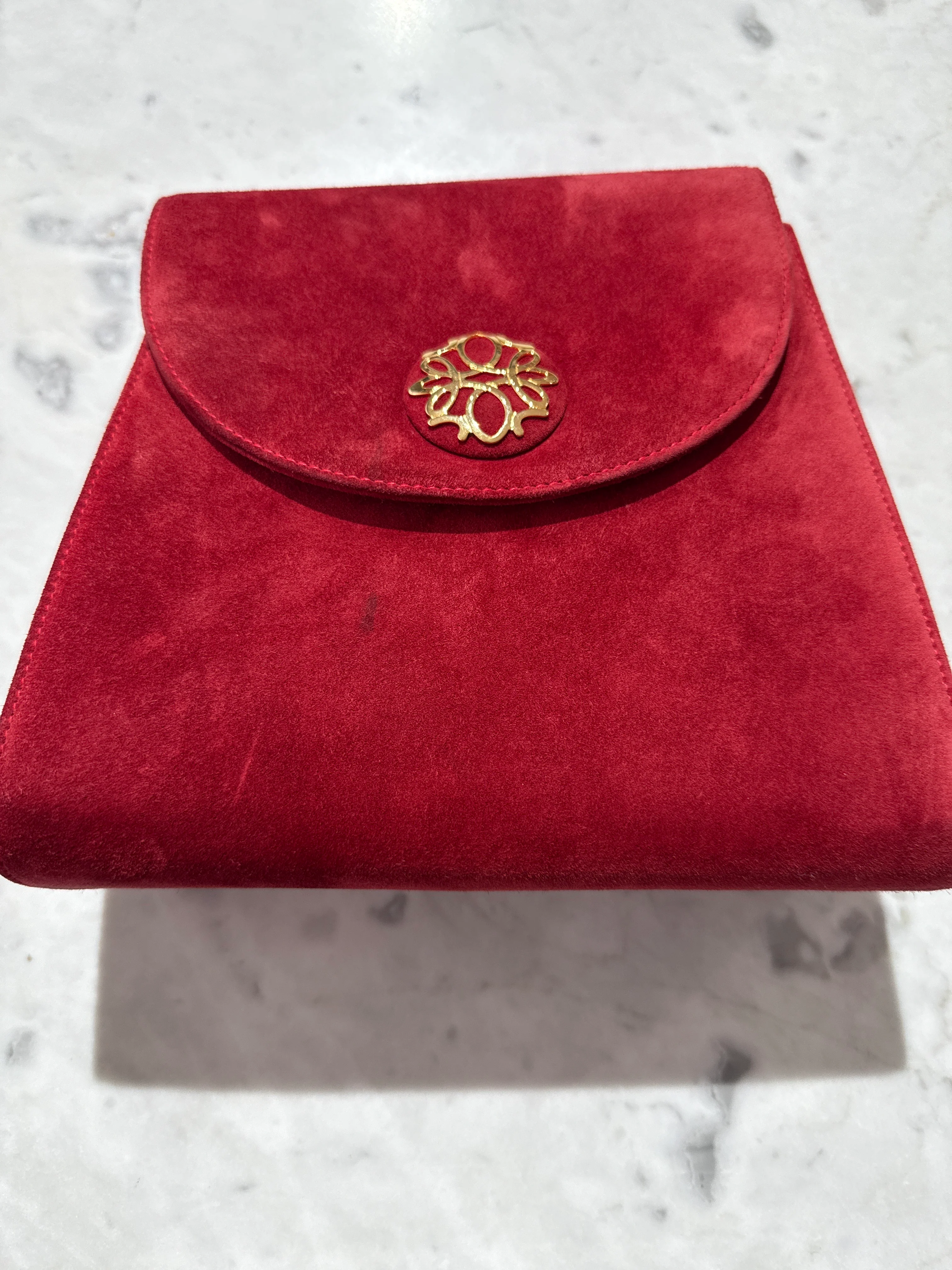 Salvatore Ferragamo | Red Suede Bag - HV
