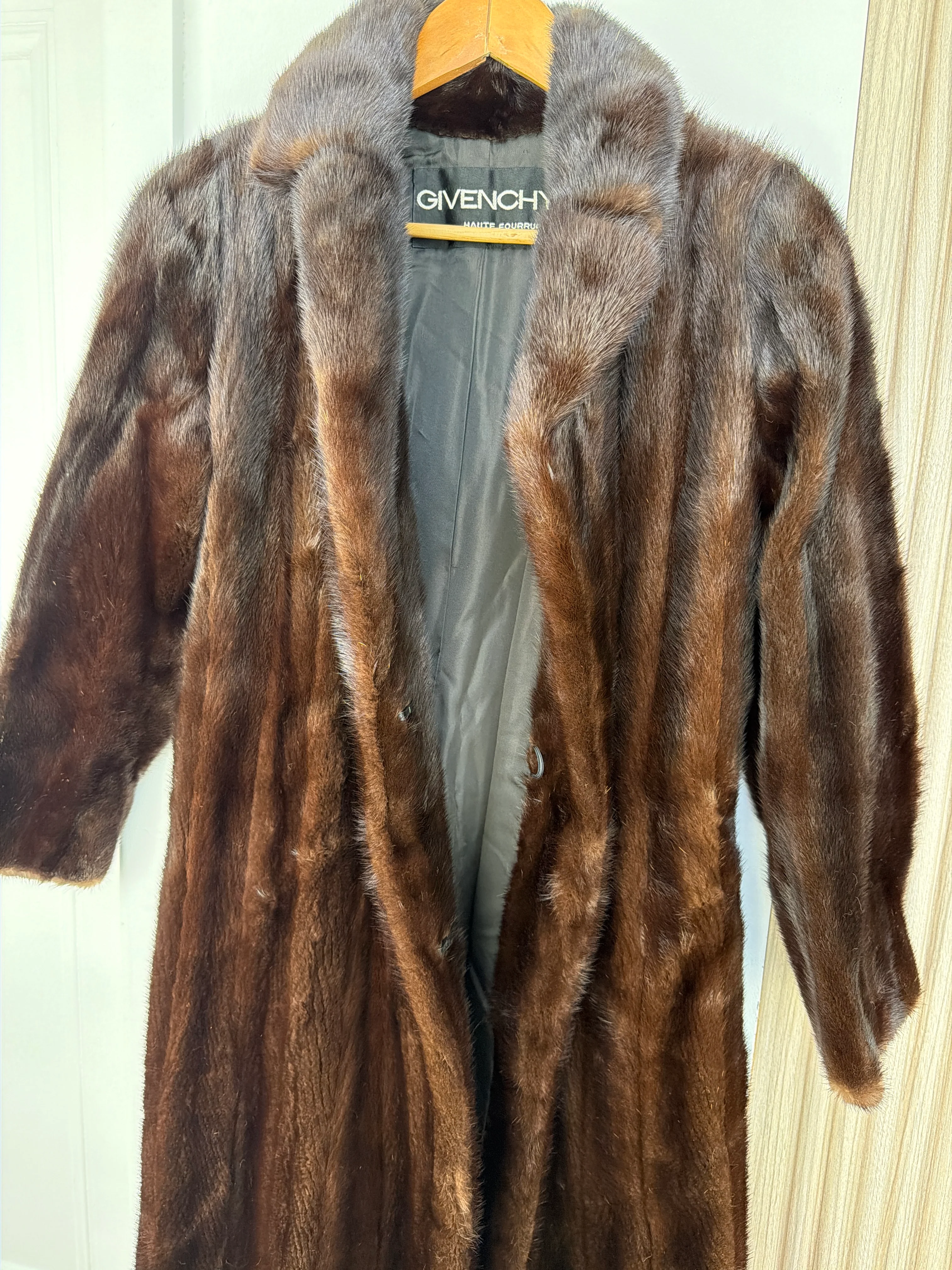 Vintage Fur Coat | Givenchy Long Brown Fur Coat
