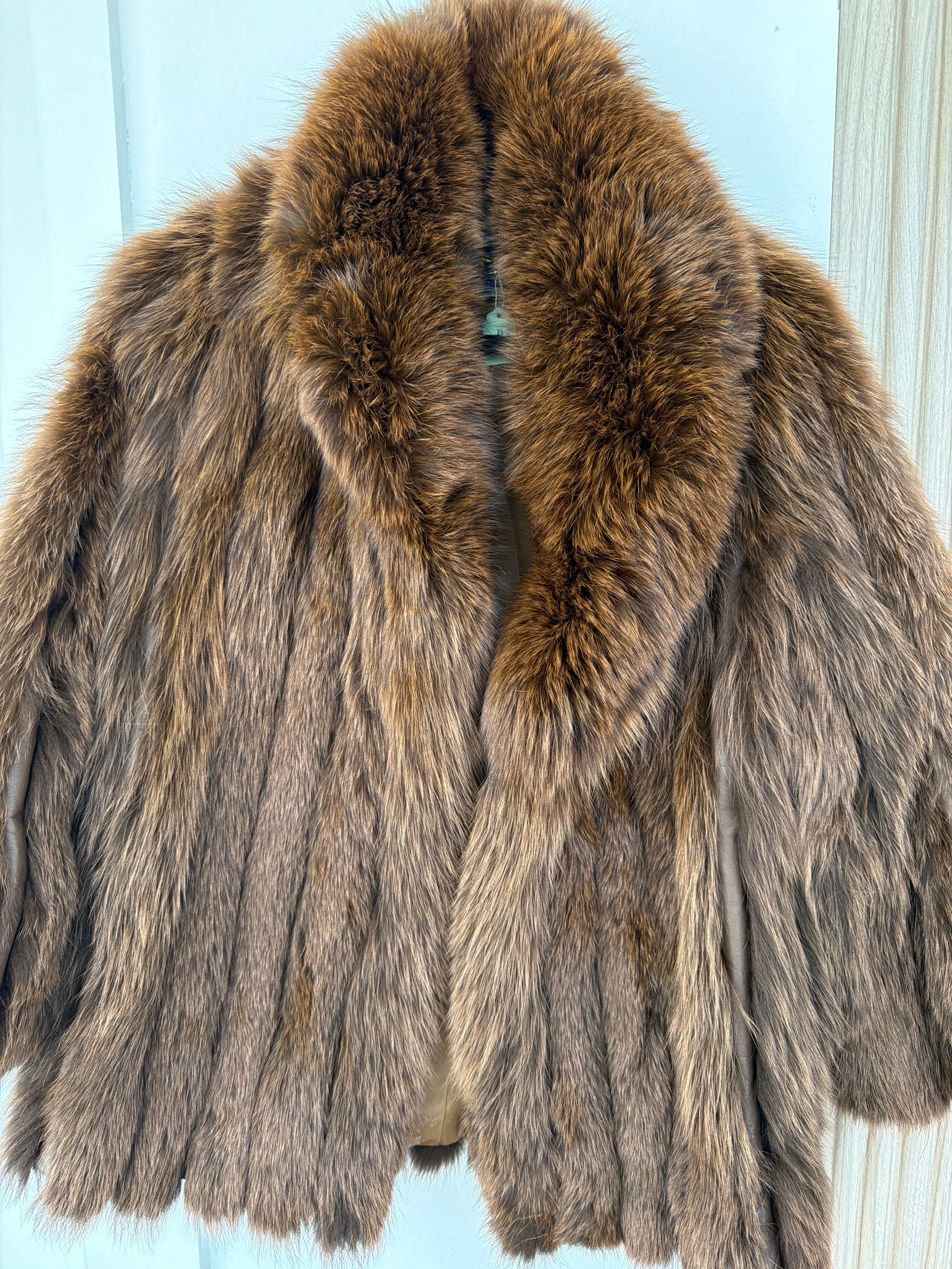 Vintage Fur Coat | Reddish Brown Sable Short Fur Coat