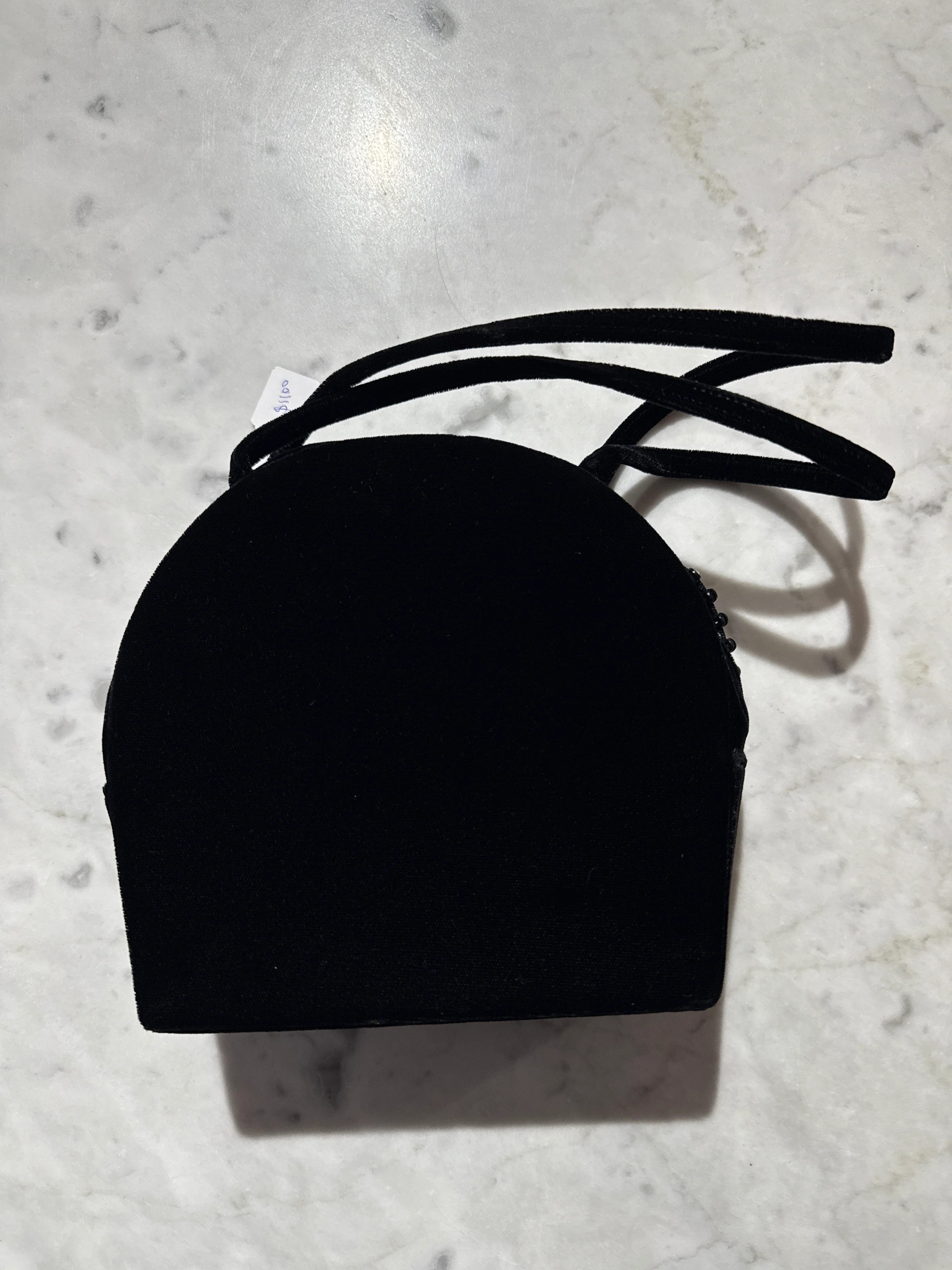YSL | Black Velvet with Crystal Zip - HV